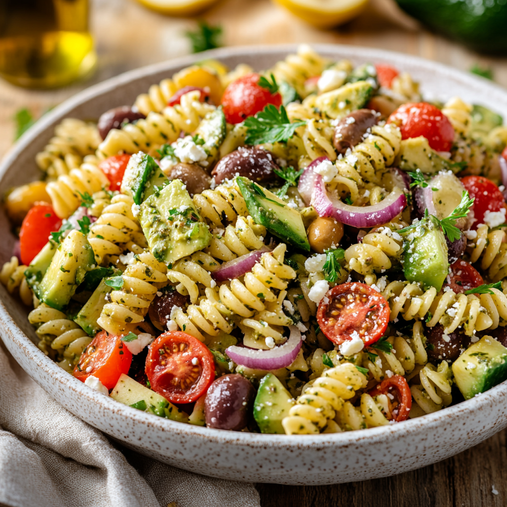 Mediterranean Avocado Pasta Salad: A Healthy and Delicious Recipe