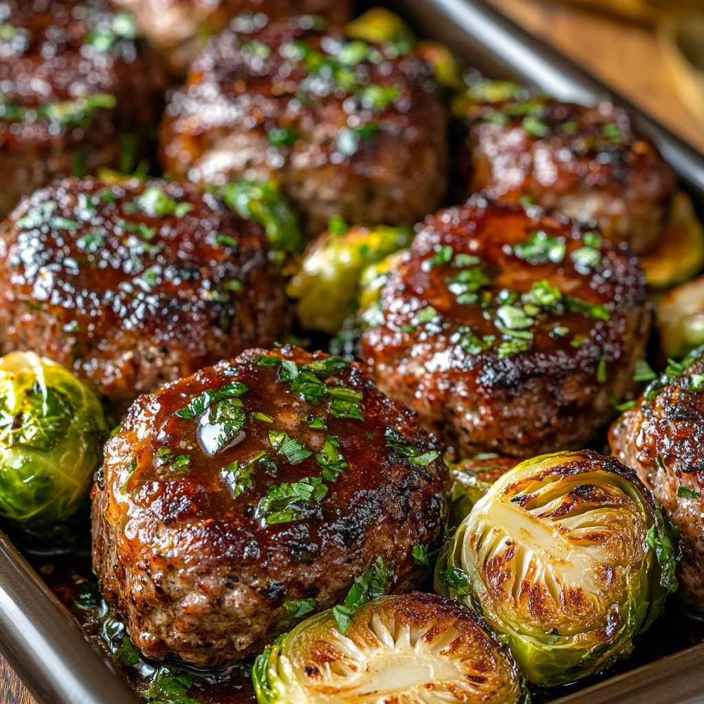 Sheet Pan Pork Meatloaves with Maple Dijon Glaze : A Simple and Tasty Dinner Idea